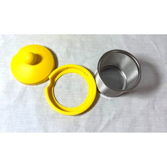 Yellow Glass Teapot With Stainless Steel Infuser & Lid 20 Oz  Modern Round Desig - Picture 6 of 6